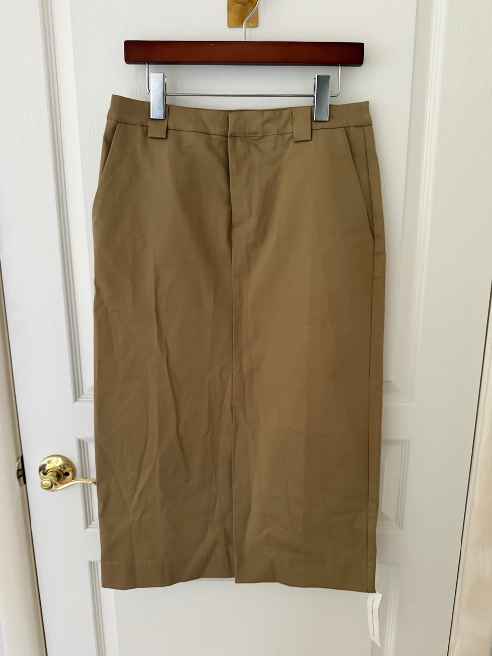 NWT Reformation Renee Skirt Oak Size 6 Low Rise Cotton Midi Skirt $248